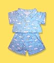 8001-Blue Cloud Flannel PJ's Clothes for 14" - 18" Stuffed Animals and Dolls