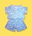 8001-Blue Cloud Flannel PJ's Clothes for 14