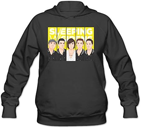 SusanMarket Sleeping With Sirens Strays 15 Women's Funny Hoodie Coat Black