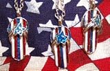 Patriotic Flip Flop Sandal Necklace