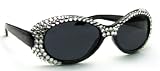 LZ New York Swarovski Crystallized Celebrity Style Women's Fashion Sunglasses Plastic Black