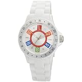 L by ELLE Womens LE50002P01 White Plastic Watc