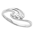 18K White Gold Diamond Ring - 0.09 Ct.