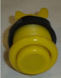 Yellow Arcade Pushbutton With Horizontal Microswitch - Used