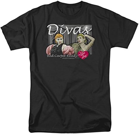 I Love Lucy Men's Divas T-shirt Medium Black