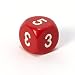 Chessex Opaque 16mm Dice, Averaging d6 (2-3-3-4-4-5) Red with white