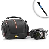 Compact, Premium Camera Case Bag for Olympus SP-610UZ / SP-600 UZ / SP-800UZ / E-PL2 / PEN E-PL1 Cameras and More **Includes Camera Cleaning Brush**