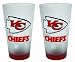 Kansas City Chiefs Frosted Pint Glass (16-Ounce, Set of 2)
