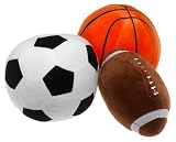 InStyle Home Collection In Play 3-Piece Sports Ball Pillow Set