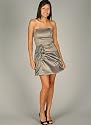 Strapless Ruffle Trim Formal for Bridesmaid Formal Prom