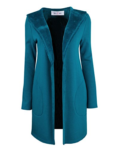Tom's Ware Womens Stylish Open Front Knit Shawl Hoodie Coat