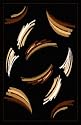 Home Dynamix Area Rugs: Zone: 847: Modern Streaks Ebony Rug 7' 9"x10' 8