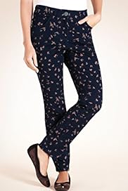 Petite Swallow Print Stretch Denim Jeggings