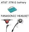 AT&T SANIK 27910 3SNAAA60HSJ1 Phone Battery: INCLUDES FREE 2.5MM EARPIECE BY PANASONIC