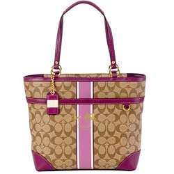Coach Heritage Signature Stripe Tote