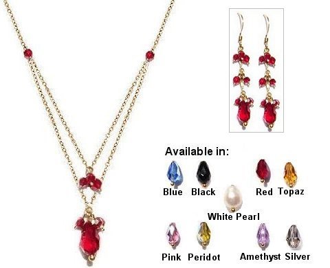 Click here to buy Holly Necklace and Earring Set - White Fresh Water Pearl.