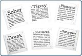 Drunk Glass Coasters Set of 6