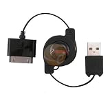 NEW Retractable Black USB Cable Cord for iPhone 3G 2ND by Eforcity
