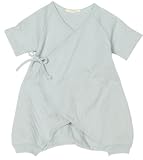 TANE organics Unisex-baby Newborn Pointelle Kimono Onesie with Legging, Fountain, 3-6 Months