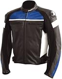 Belo MILANO Racingjacke, schwarz/blau, Lederjacke, Gr.52 Motorradjacke