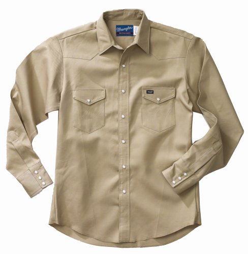 Wrangler Men's Cowboy Cut Work Western Long Sleeve Shirt