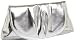 La Regale Metallic Shirred Clutch,Silver,one size
