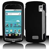 Black Rubberized Hard Plastic Case for LG US760 Genesis