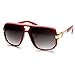 zeroUV - Classic Square Frame Plastic Flat Top Aviator Sunglasses