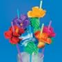 Straws Hibiscus Flowers 12 pc [Toy]