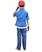 Miccostumes Boy's Pokemon Xy Ash Ketchum Cosplay Costume (Medium, Blue)