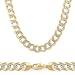 HUGE Solid 14k Yellow White Gold Curb Cuban Chain 8.2mm 26\