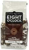 Eight OClock Coffee, 100% Colombian Whole Bean, 11-Ounce Bags (Pack of 4)