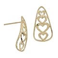 10K Diamond Cut Cast Earring