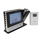 Oregon Scientific BAR338HA-BK Self-Setting Atomic Projection Clock with Weather Condition Display