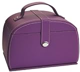 Friedrich - 702217 - Boite &agrave; bijoux Mixte - Cuir Synth&eacute;tique fa&ccedil;on Vachette - Violet - Int&eacute;rieur Parme - 24x16x16 cm