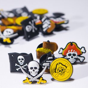 Click here to buy Rubber Pirate Buttons by Century Novelty.