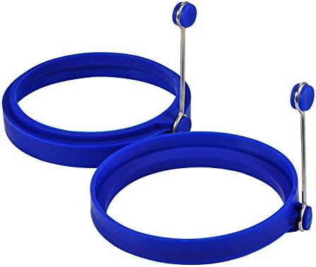 M2CBridge Silicone Egg Pancake Ring Round 2-piece Set (Blue)