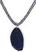 14k Yellow Gold Iolite Roundel Double Strand Necklace and Blue Agate Pendant, 20
