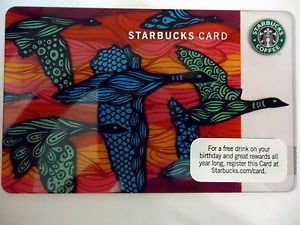 Starbucks 2010 Fall Geese Calling Flying Migrating Gift Card No Cash Value Orig.
