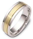 6mm contemporary wedding band ring (Titanium)