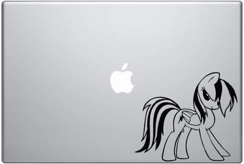 MLP Rainbow Dash - Black Vinyl Decal for Macbook or Laptop