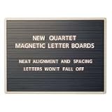 Quartet 901M Quartet Magnetic Wall Mount Letter Board, 24w x 18h, Black, Gray Aluminum Frame