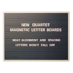 Quartet 903M Quartet Magnetic Wall Mount Letter Board, 36w x 24h, Black, Gray Aluminum Frame