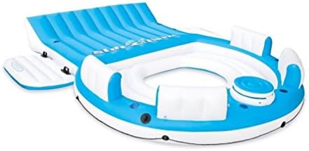 Defonia Intex Relaxation Island Inflatable Floating 6 Person Raft Lounge