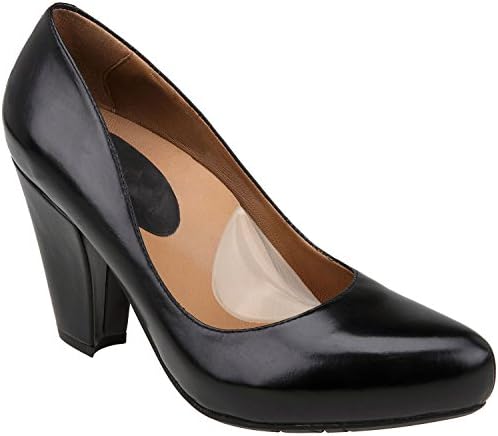 Ortho Foot Silicone Gel Arch Support Cushion Wedge Insert - Help Prevent Pronation, Plantar Fasciitis &amp; Arch Pain - Clear