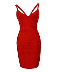 V-neck Nylon/Rayon/Spandex Spring Summer Fitted Bandage Dress/Bodycon Dress/Club Dress 