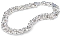 Sterling Silver Byzantine Bracelet, 8"