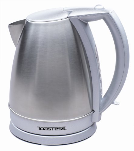 Toastess TJK-377 Silhouette Brushed Stainless Steel Cordless Kettle