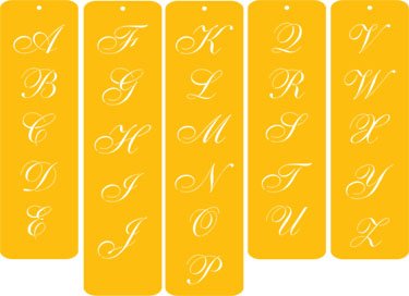 Designer Decorating Stencil Monogram Medium Script