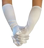 GavellaGifts Girls Satin Formal Gloves - Princess, Dress Up, Pageant, Flower Girl